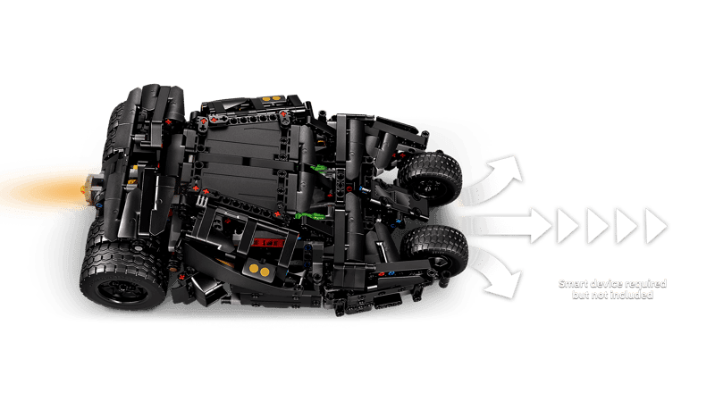Funciones de dirección y conducción del LEGO Technic 42239 Batmobile Tumbler