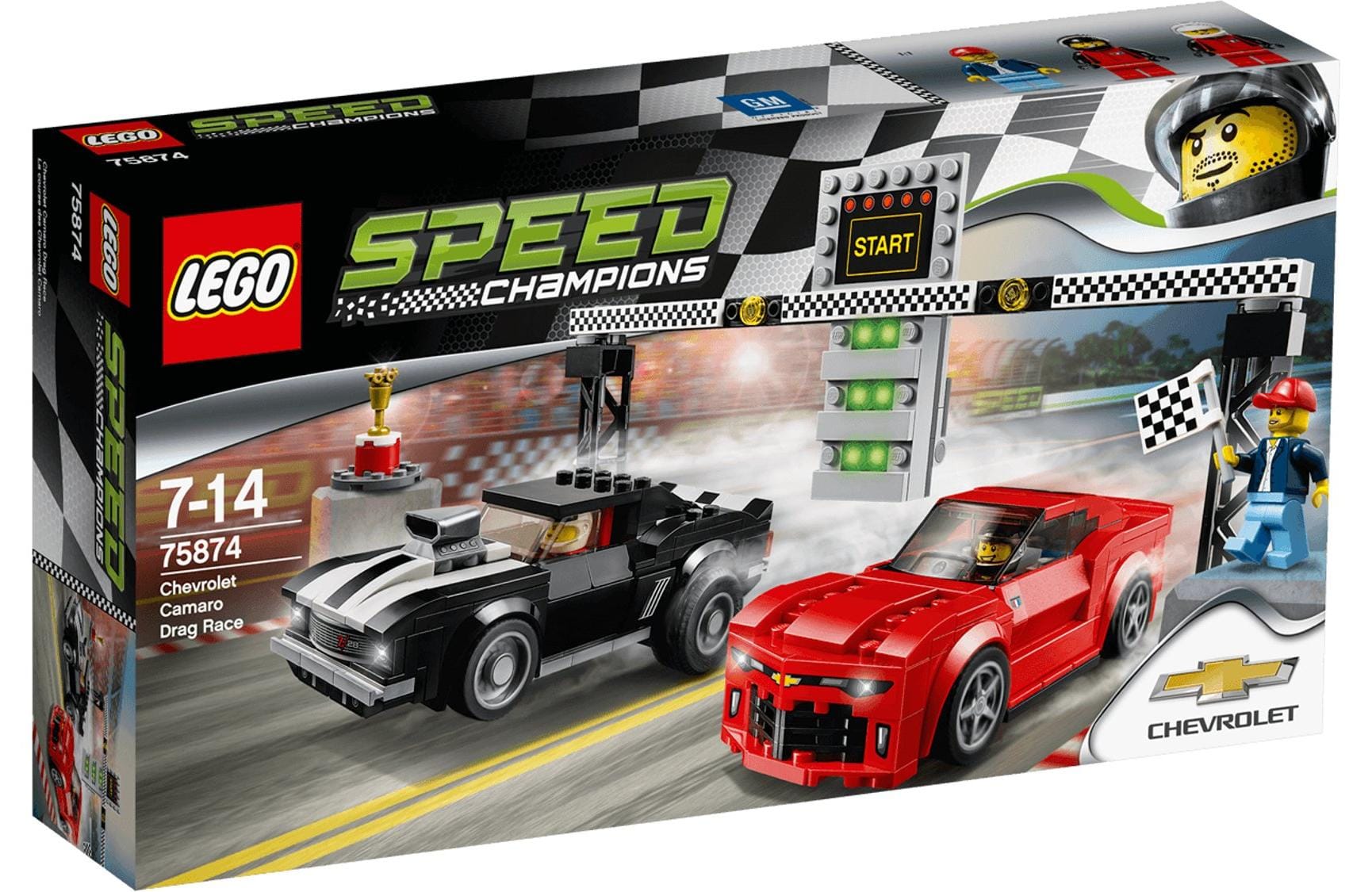 LEGO Speed Champions Carrera de aceleración del Chevrolet Camaro 75874