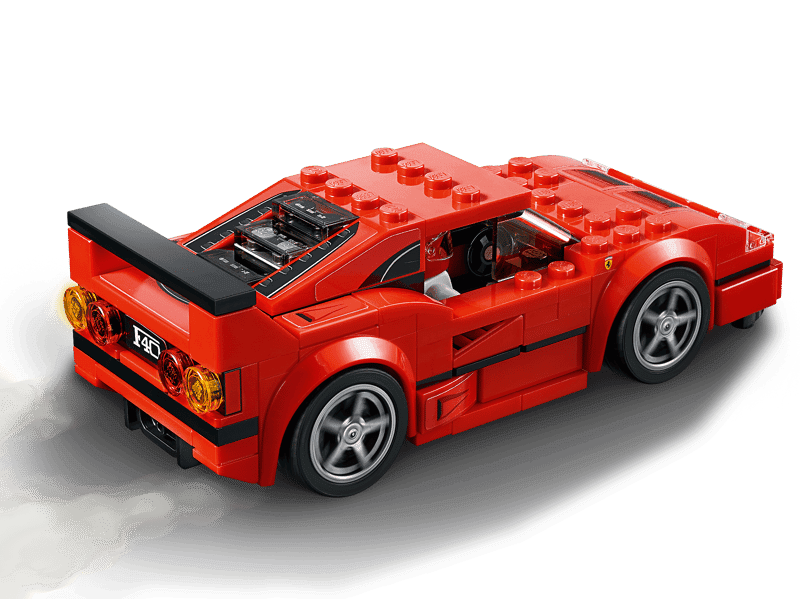 Vista trasera del LEGO Ferrari F40 Competizione 75890