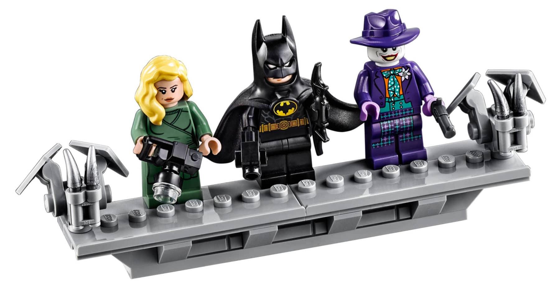 Minifiguras de Vicki Vale, Batman y Joker del LEGO 76139