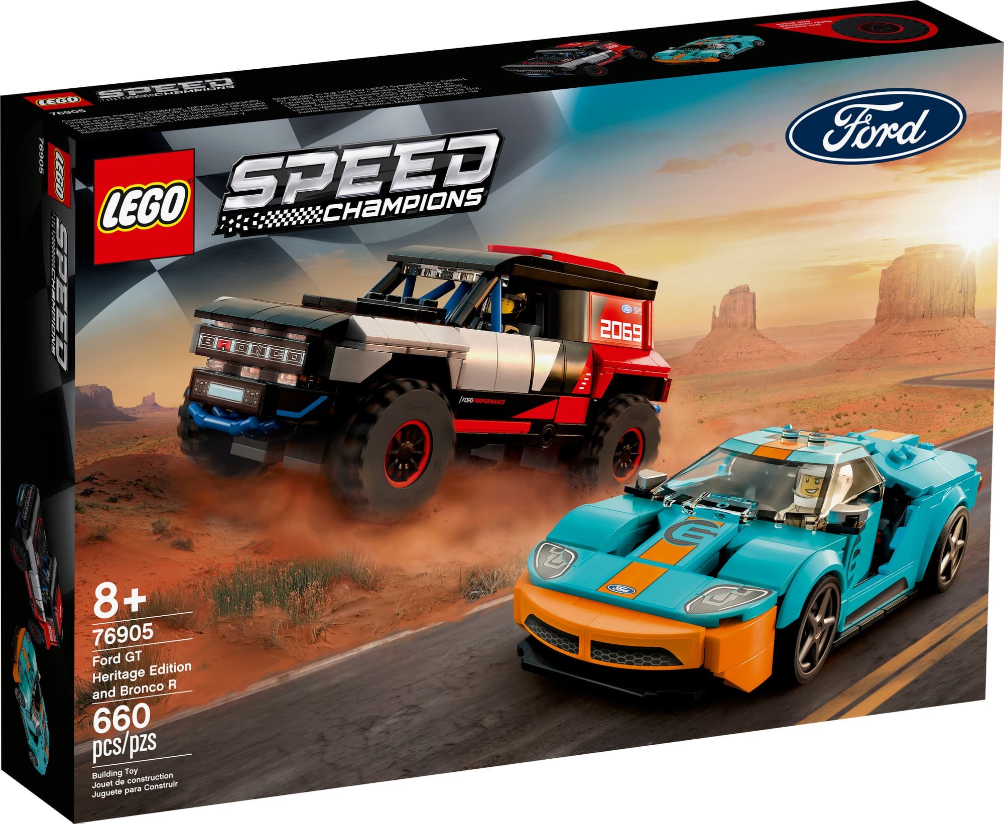 LEGO Speed Champions 76905 Ford GT Heritage Edition y Bronco R