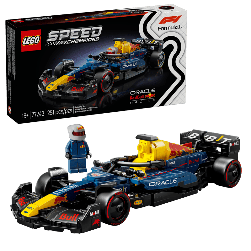 LEGO Speed Champions Oracle Red Bull Racing RB20 77243 con caja, coche y minifigura