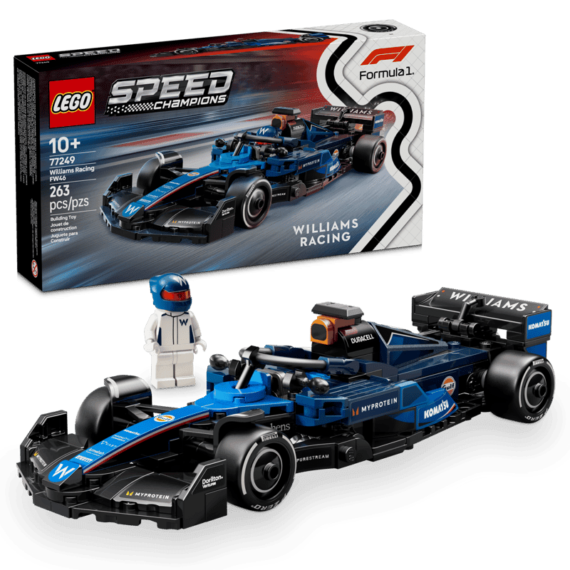 LEGO Speed Champions Williams Racing FW46 77249 con caja, coche y minifigura de piloto
