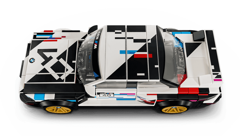 Detalles del frontal y decoración del LEGO BMW M3 E30 77263