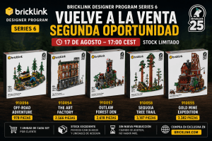 Los cinco sets del BrickLink Designer Program Series 6 disponibles en la segunda oportunidad de compra del 17 de agosto de 2026