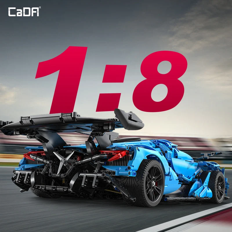 Parte trasera del CaDA V12 Hypercar C64003W a escala 1:8