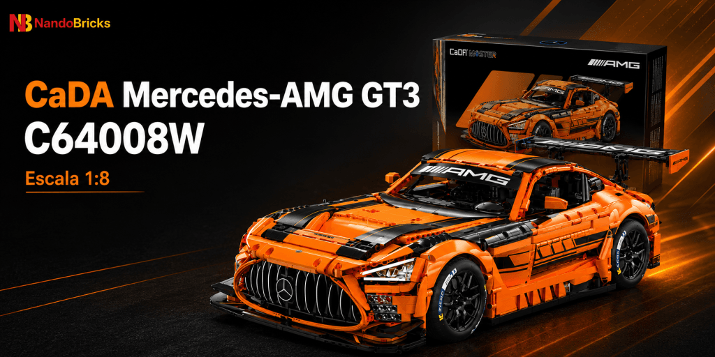 CaDA Mercedes-AMG GT3 C64008W a escala 1:8 con caja y modelo de exposición