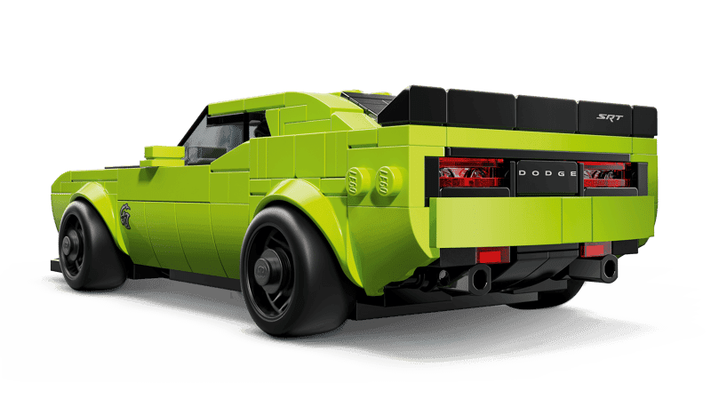 Detalles exteriores del LEGO Dodge Challenger SRT Hellcat 77237