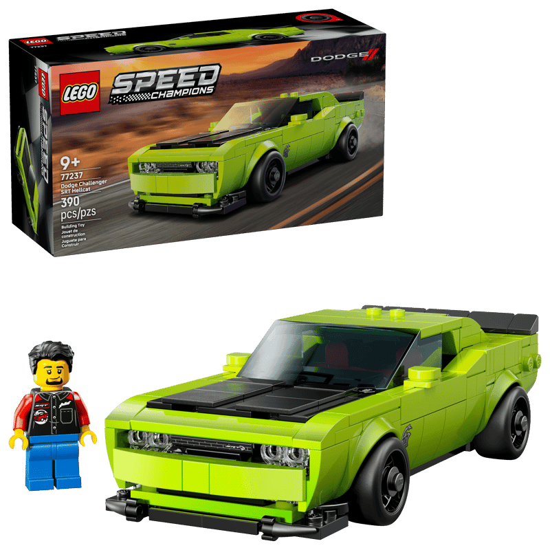 Deportivo LEGO Dodge Challenger SRT Hellcat 77237 en color verde