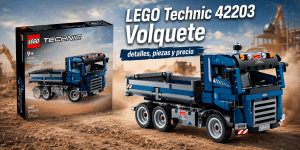 Caja y modelo del LEGO Technic 42203 Camión volquete
