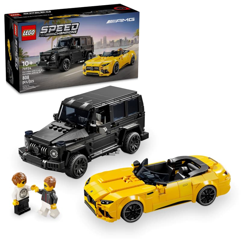 LEGO Mercedes-AMG 76924 con G 63, SL 63 y dos minifiguras