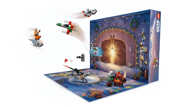 LEGO Star Wars Calendario de Adviento 2026 abierto como escenario de juego