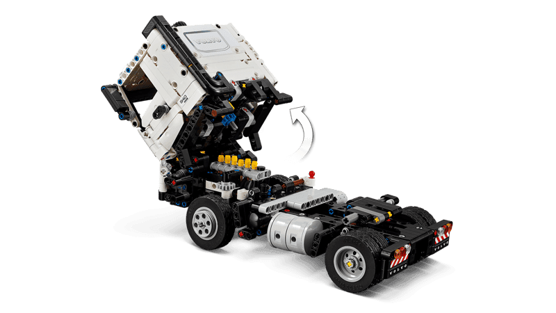 Detalle de los mecanismos del LEGO Technic Volvo 42175
