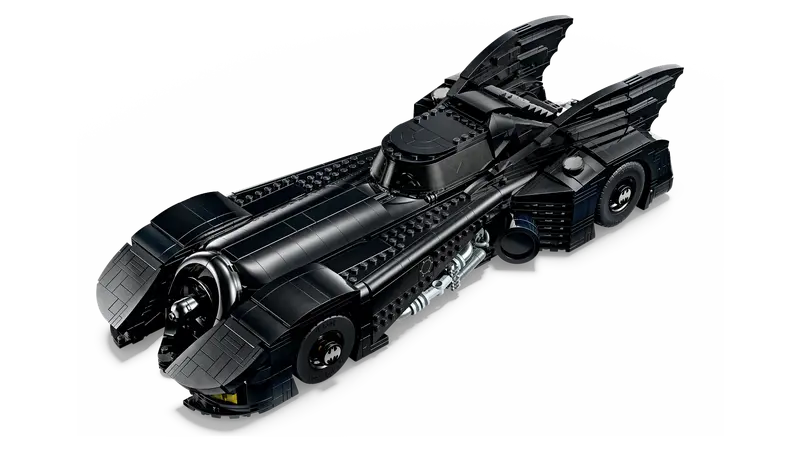 Vista superior del LEGO Batmóvil 76355 de Batman Returns