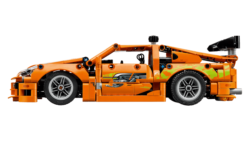 Vista lateral del LEGO Technic Toyota Supra MK4 42204