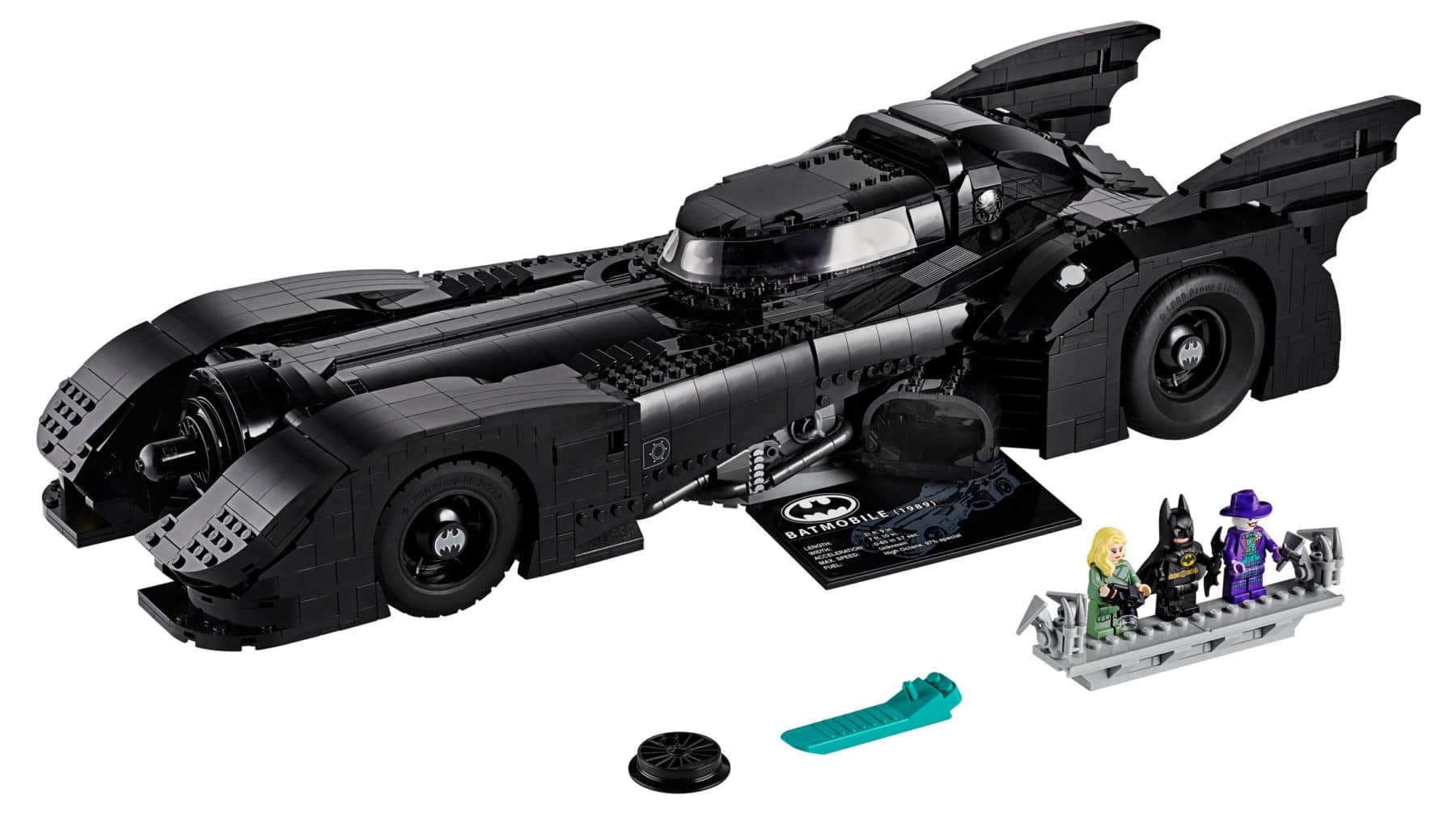 LEGO 76139 Batmóvil de 1989 con peana y minifiguras