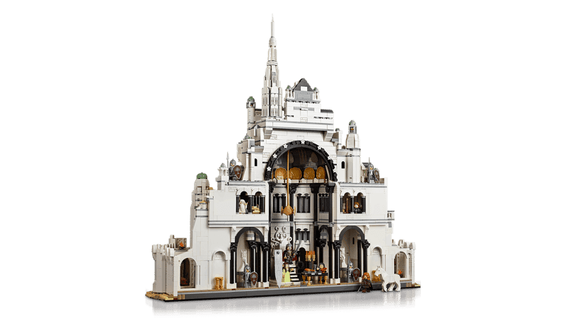 Detalle de la estructura del LEGO Minas Tirith 11377