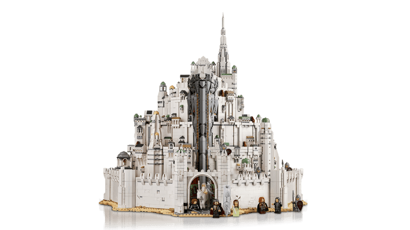 Vista frontal del modelo LEGO Minas Tirith 11377